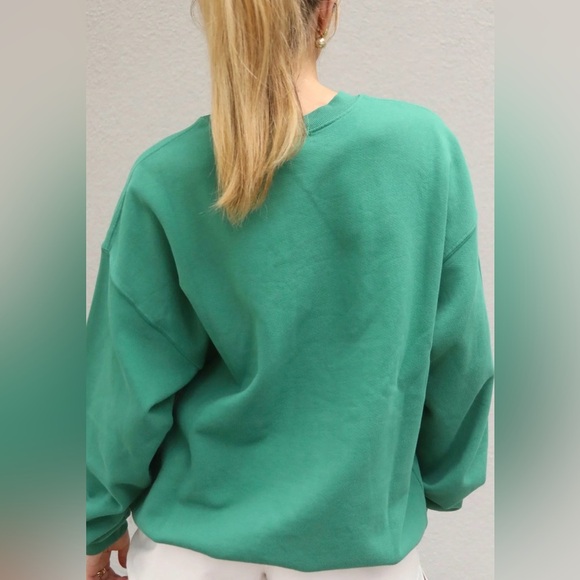 NWT Daydreamer S Nirvana Lilie In Utero Boyfriend Sweatshirt in Jade Green New - Picture 2 of 8